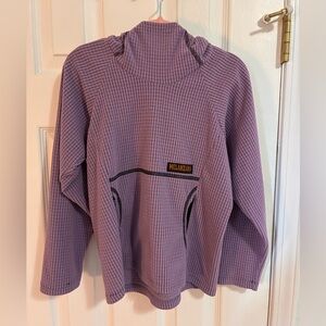 Melanzana lavender micro grid fleece